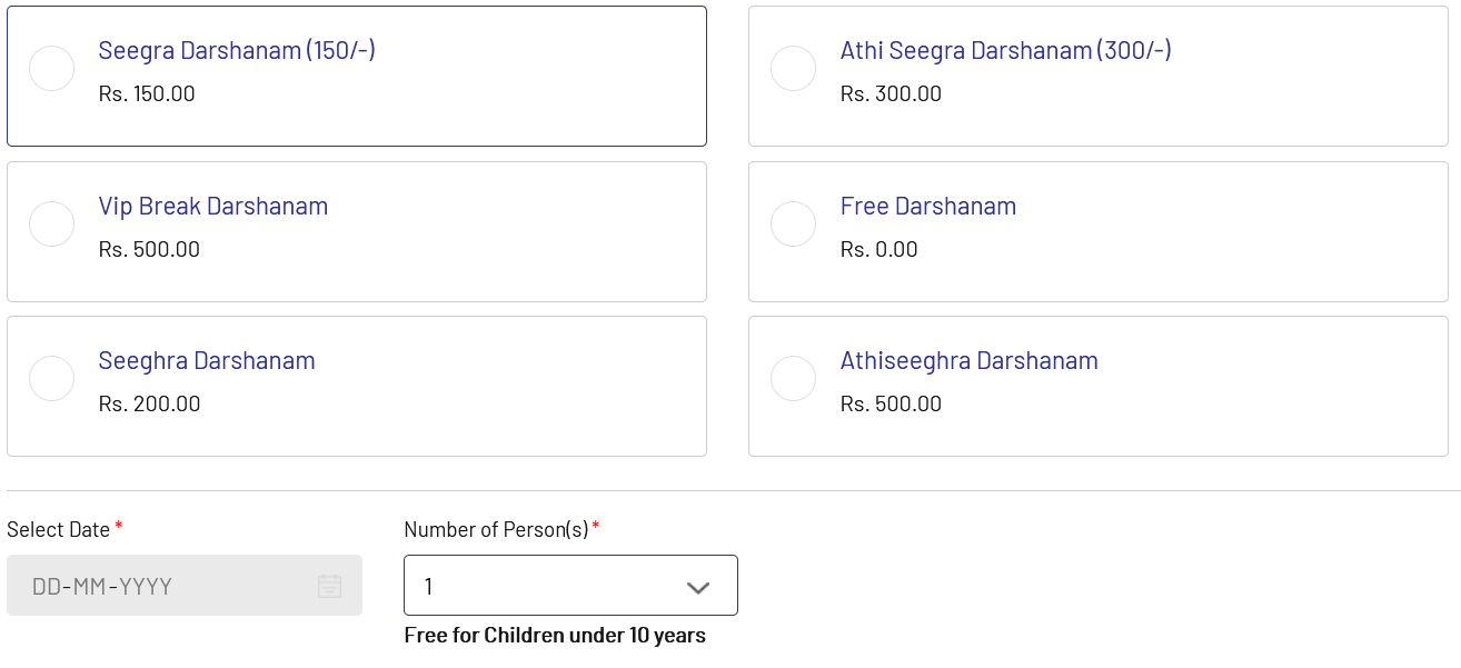 Srisaialam Darshan Abhishekam Seva Tickets Online Booking